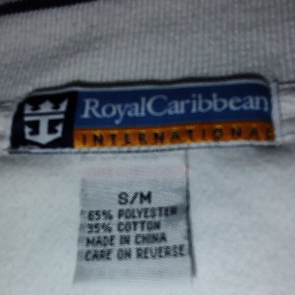 ROYAL CARIBBEAN LOGO SWEATSHIRT 1/4 ZIP FLEECE PULLOVER COTTON/POLY MENS SZ S-M - Picture 6 of 9